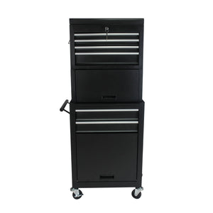 ARTMAN 6 Drawer Lockable Tool Cabinet with Detachable Toolbox in Black