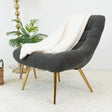 Ashcroft Furniture Aubrey French Boucle Lounge Chair with Plush Boucle Upholstery