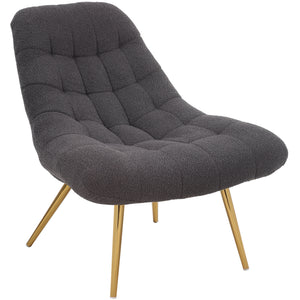 Ashcroft Furniture Aubrey French Boucle Lounge Chair with Plush Boucle Upholstery - view 2