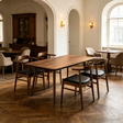 Ashcroft Furniture Mary Modern Style Solid Wood Rectangular Dining Kitchen Table and 4 PCS PU Leather Dining Chair