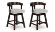 Haddigan Upholstered Swivel Barstool (Set of 2)