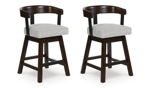 Haddigan Upholstered Swivel Barstool (Set of 2)