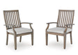 Rainier Ranch Arm Chair With Cushion (Set of 2)