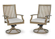 Rainier Ranch Swivel Chair with Cushion (Set of 2)