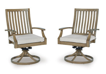 Rainier Ranch Swivel Chair with Cushion (Set of 2)