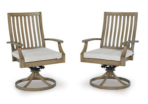 Rainier Ranch Swivel Chair with Cushion (Set of 2)