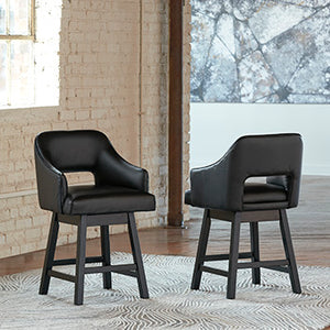 Tallenger Upholstered Swivel Barstool (Set of 2)