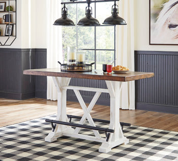 Valebeck Rectangular Dining Room Counter Table