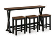 Wildenauer Rectangular Dining Room Counter Table Set (Set of 4)
