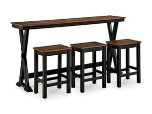 Wildenauer Rectangular Dining Room Counter Table Set (Set of 4)