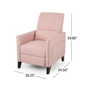 Pushback Recliner Chair with Side Pocket