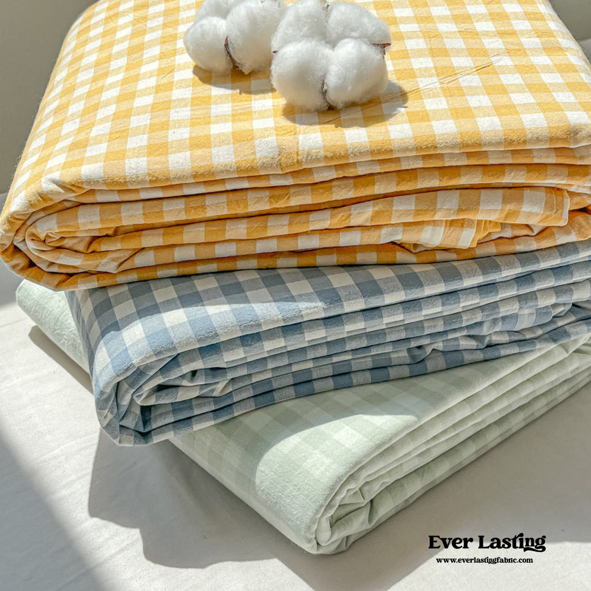 Assorted Gingham & Plaid Bed Sheets