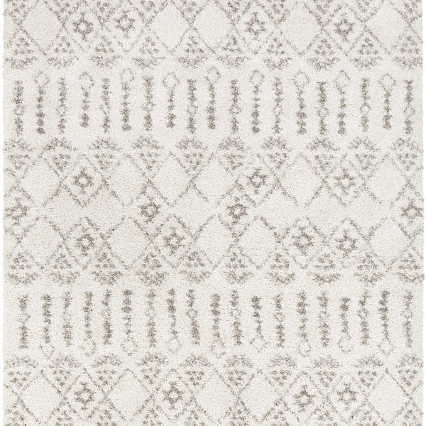 Aylett Beige Trellis Shag Rug - Clearance