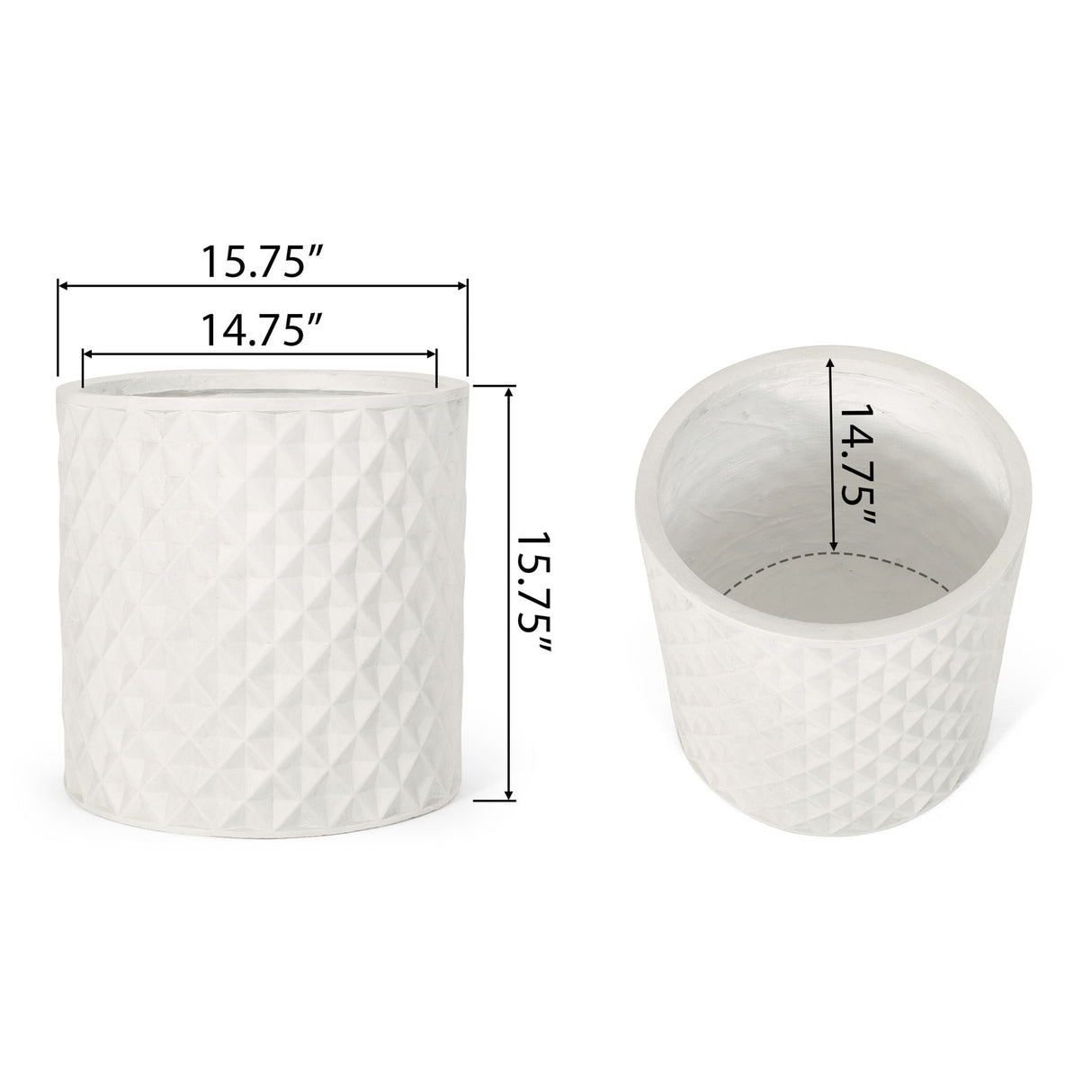 Planter - Antique White - Best Buy Furniture