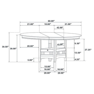 Lavon - Oval Extension Leaf Dining Table With Built In Storage - Gray