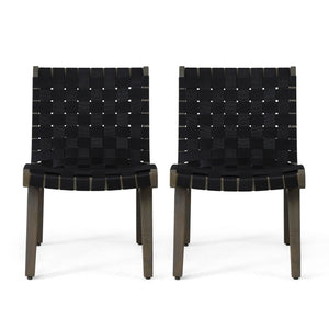 Lounge Chair With Stunning Rope Weave Design, (Set of 2) - Black - Best Buy Furniture