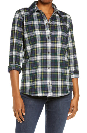 [Nordstrom] LLBean Women's Medium Dress Gordon Flannel Shirt