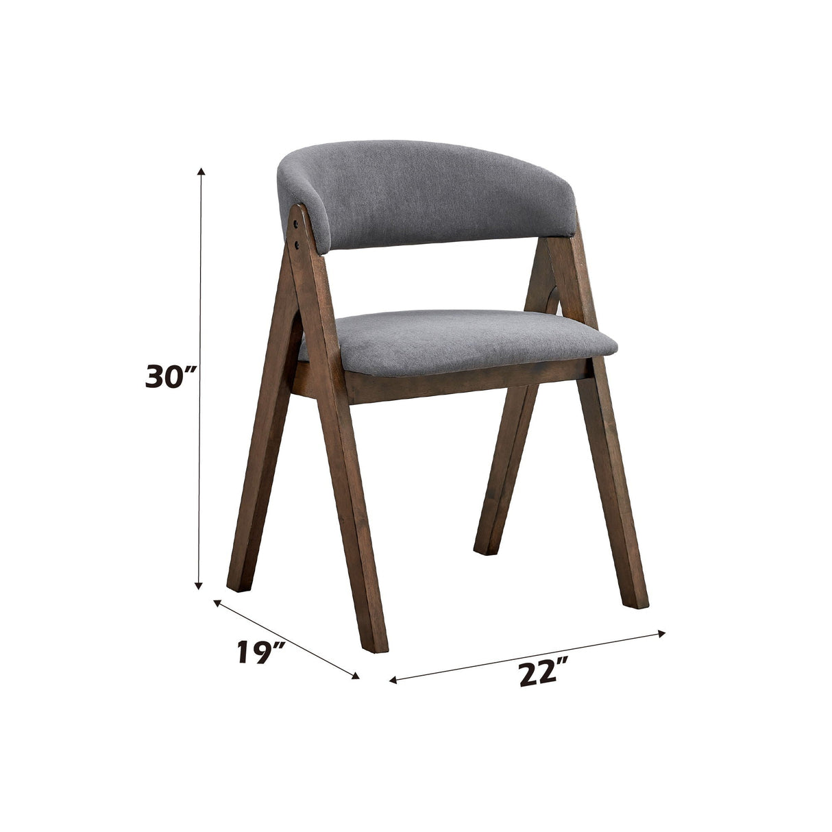Keiki - Side Chair (Set of 2) - Gray - Best Buy Furniture