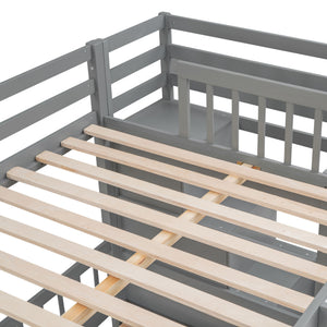 Bunk Bed With Desk, Drawers And Shelves