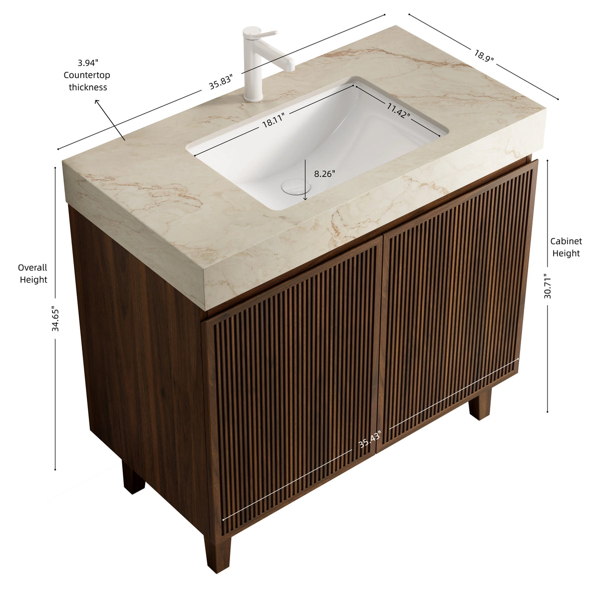 LULA 36" Bathroom Vanity & Sink