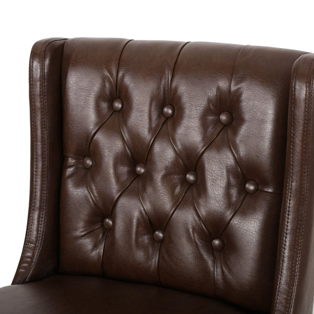 Solstara - Upholstered Dining Barstool With Button Tufted And Wing Back