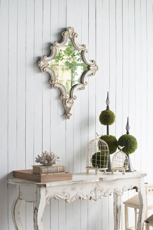 Slimline Wash Console Table, White Washed