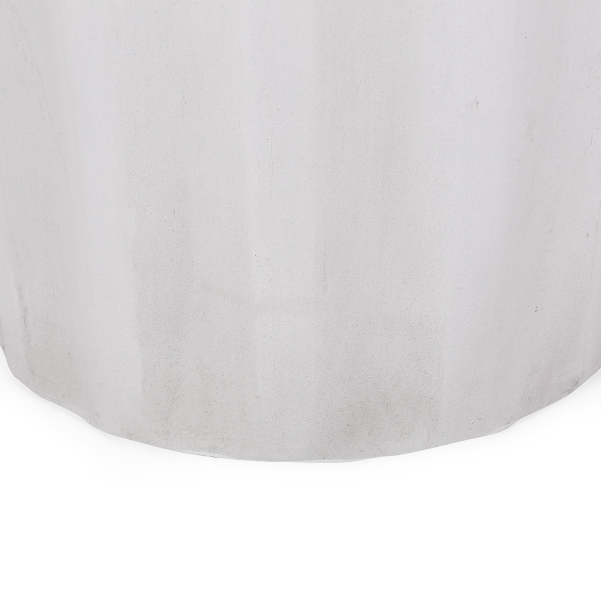 Outdoor Lightweight Concrete Side Table, Antique White