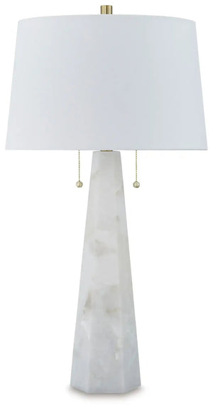 Laurellen - Alabaster Table Lamp - White - Best Buy Furniture