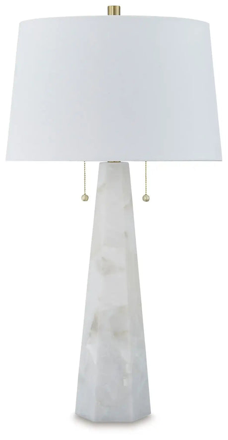 Laurellen - Alabaster Table Lamp - White - Best Buy Furniture