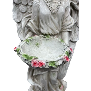 24.80" High Angel Figurine with Flower Basket