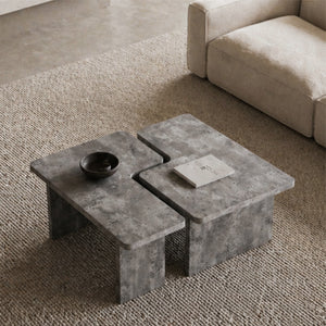 Modular Concrete Coffee Table Set of 2