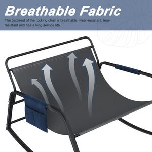 Rocking Chair With Storage, Cushions & Armrests