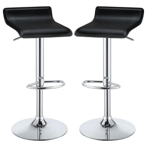 Backless Bar Stool With Adjustable Height - Black