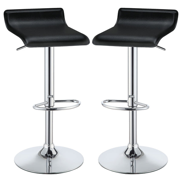 Backless Bar Stool With Adjustable Height - Black