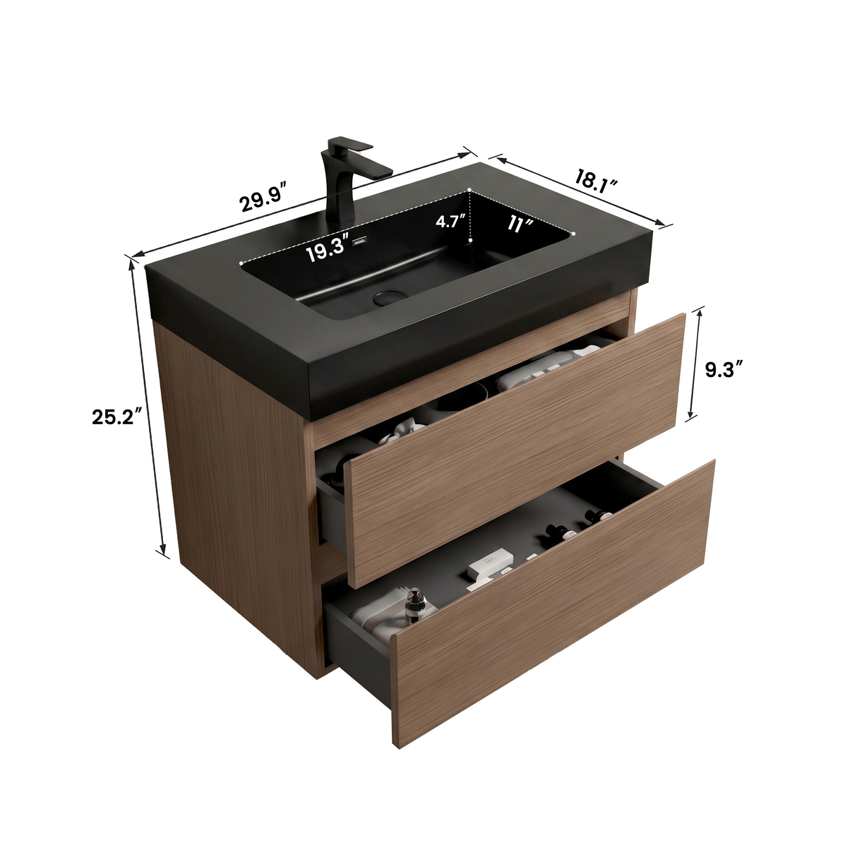 Alice 30" Floating Bathroom Vanity