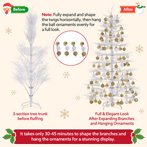 6FT Pre-lit Aspen Fir Artificial Christmas Tree