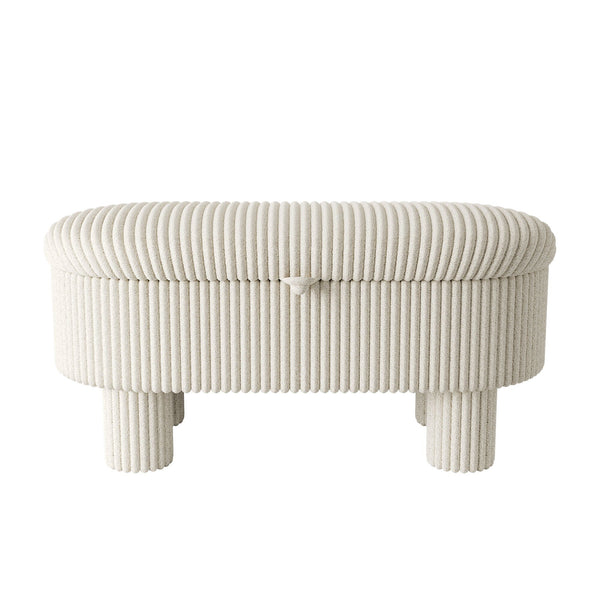 Storage Ottoman Upholstered Bench With Lift-Top Storage