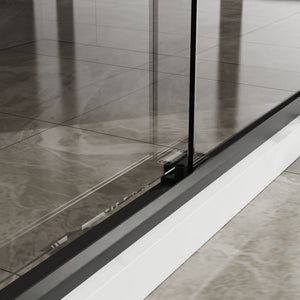 Goodyo Double Sliding Glass Shower Door 60 in. W x 72 in. H