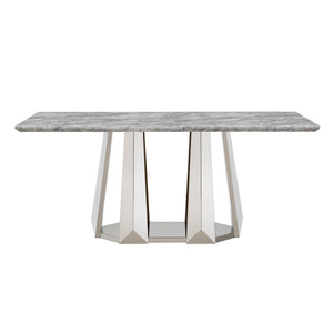 Marble Dining Table for 6 People