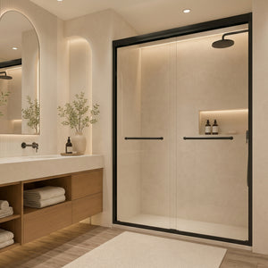 Aluminum Frame Double Sliding Shower Door