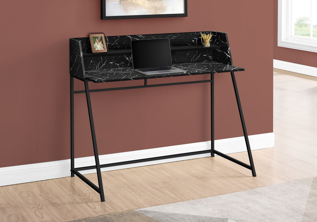 Computer Desk For Home Office, Laptop, Storage Shelves, Marble Look Contemporary & Modern - Best Buy Furniture