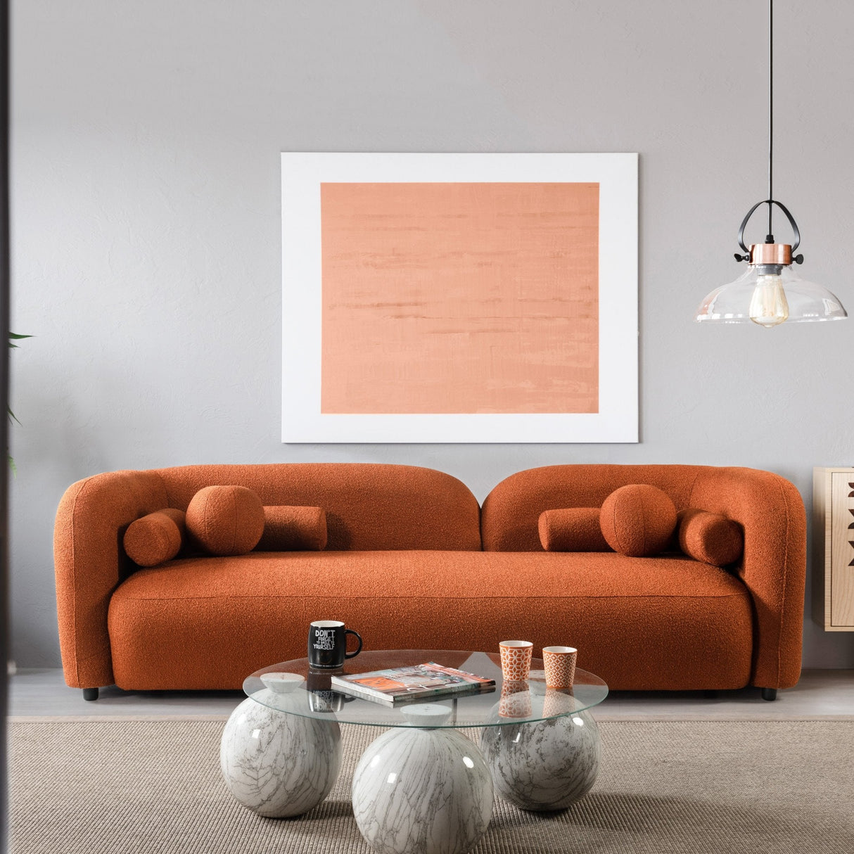 Donna Japandi Style Boucle Sofa