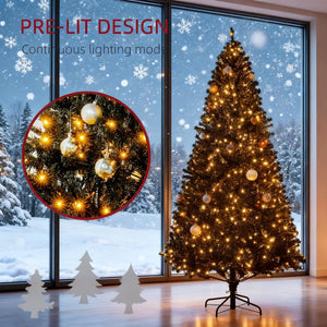 7.5 Ft Tall PreLit Artificial Christmas Tree