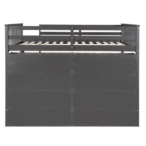 Loft Bed With 8 Open Storage Shelves And Built In Ladder