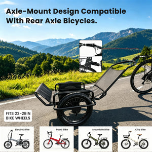 Heavy-Duty Bike Cargo Trailer with Steel Frame – 320 lb Load Capacity