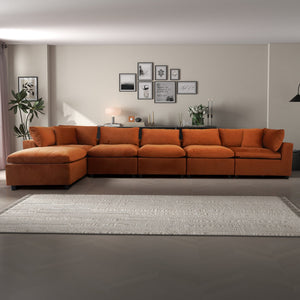 Hayward Burnt Modular Sectional Sofa