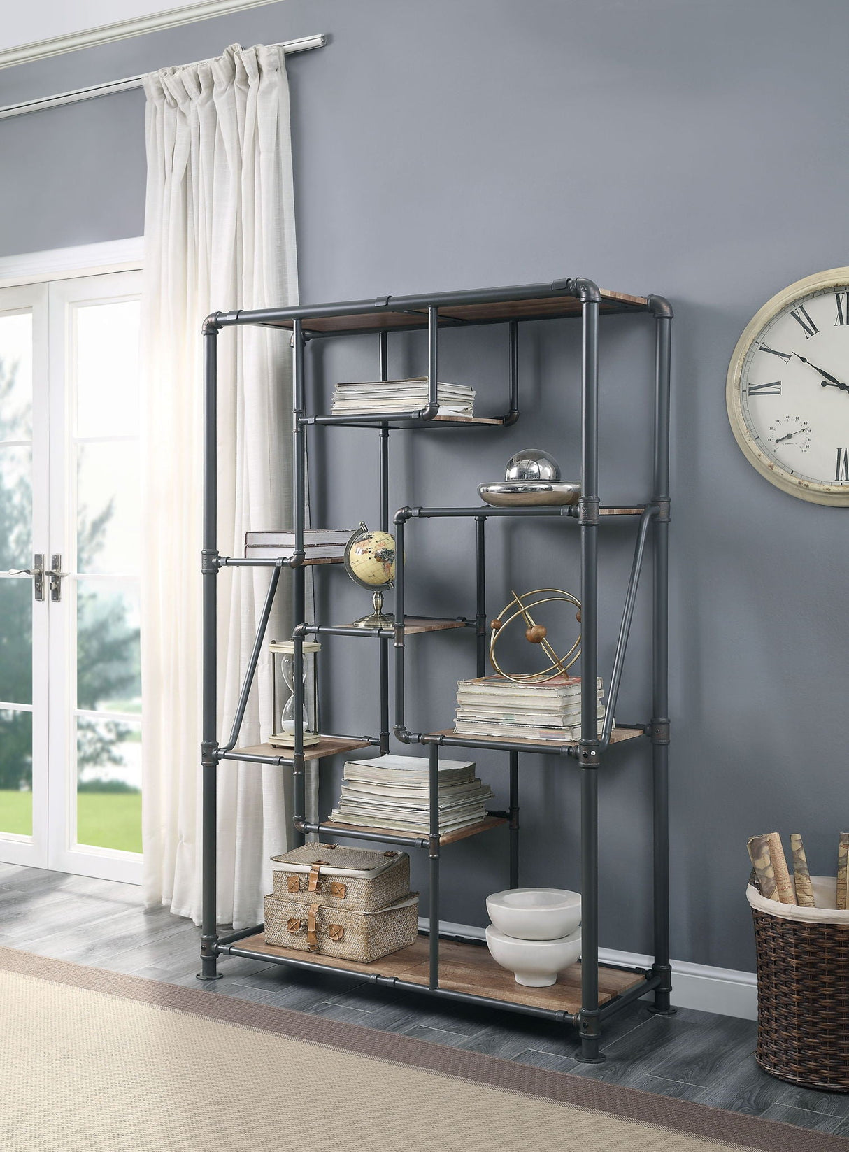 Brantley - Antique Bookshelf - Oak - Best Buy Furniture