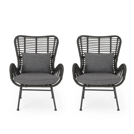 Modern Aesthetic Outdoor Rattan Accent Chair With Metal Legs - Best Buy Furniture