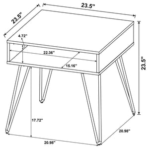 2 Piece Lift Top Coffee And End Table Set With Hairpin Legs - Golden Oak