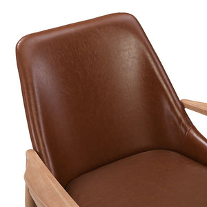 Mid-Century Modern Accent Armchair With High Back